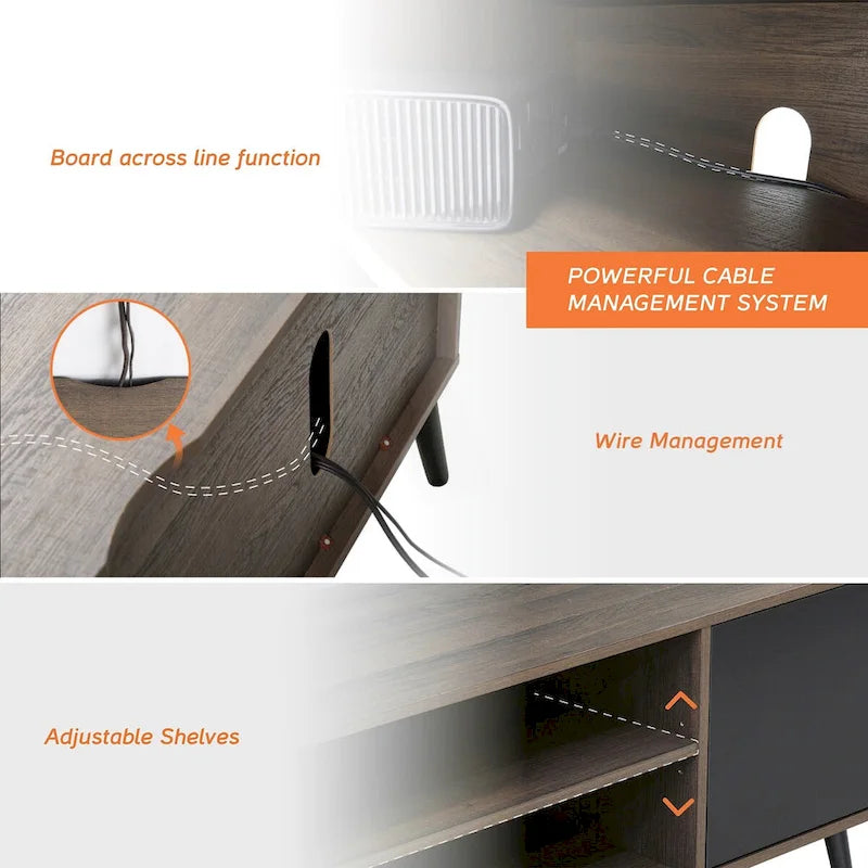 Mid Century Modern TV Stand for 32-65Tvs - 42 inches