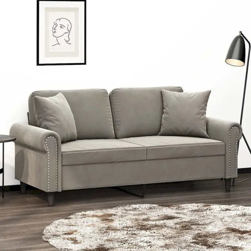 vidaXL Sofa Sectional Couch with Pillows and Cushions for Living Room Velvet