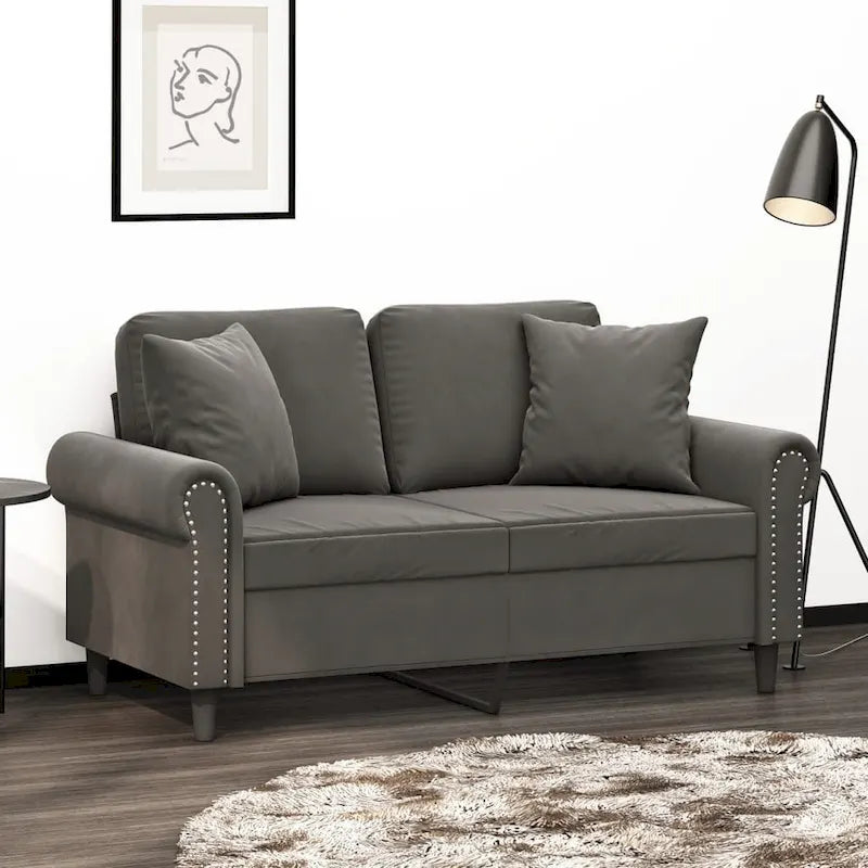vidaXL Sofa Sectional Couch with Pillows and Cushions for Living Room Velvet