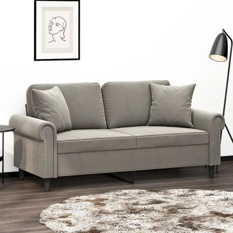 vidaXL Sofa Sectional Couch with Pillows and Cushions for Living Room Velvet