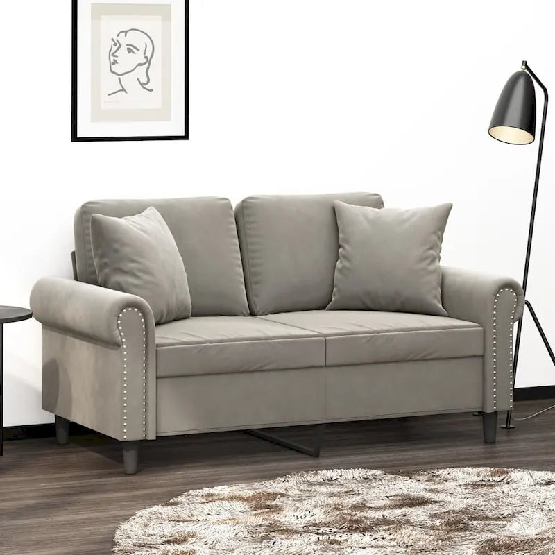 vidaXL Sofa Sectional Couch with Pillows and Cushions for Living Room Velvet