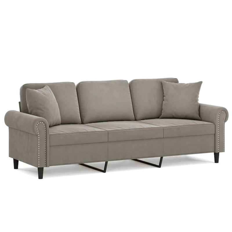 vidaXL Sofa Sectional Couch with Pillows and Cushions for Living Room Velvet