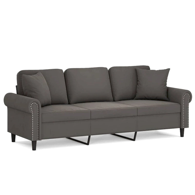 vidaXL Sofa Sectional Couch with Pillows and Cushions for Living Room Velvet