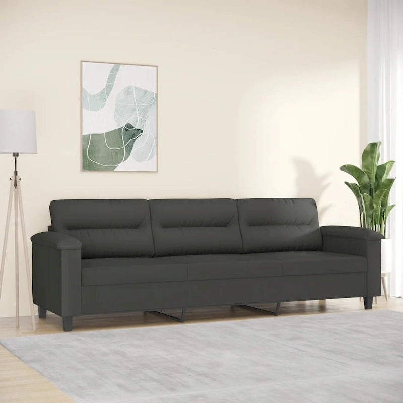 vidaXL Sofa Chair Living Room Upholstered Chair with Armrest Microfiber Fabric