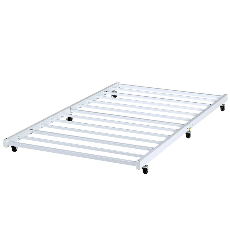 VECELO Classic Open Frame Metal Daybed with Trundle, Twin Size
