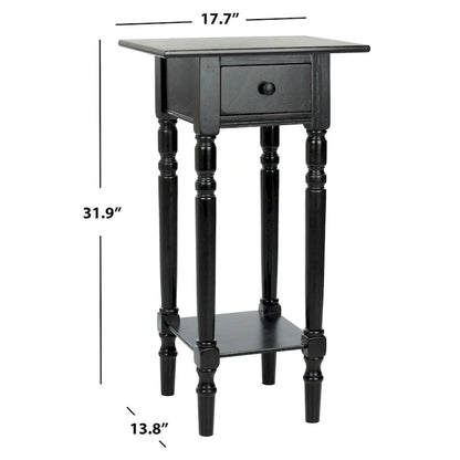 SAFAVIEH Arrie Black Accent Table - 17.7 x 13.8 x 31.9 - 18Wx14Dx32H