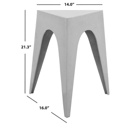 SAFAVIEH Lorelei Triangle Silver Side Table - 15.8 x 15.8 x 21.3 - 14Wx16Dx21H