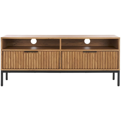 SAFAVIEH Alyse 2-Drawer 2-Shelf Entertainment Media Stand (Fits Up To 65 Flatscreen TV) - 60.4 In. x 15.6 In. x 24.8 In.