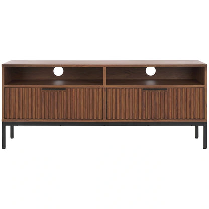 SAFAVIEH Alyse 2-Drawer 2-Shelf Entertainment Media Stand (Fits Up To 65 Flatscreen TV) - 60.4 In. x 15.6 In. x 24.8 In.