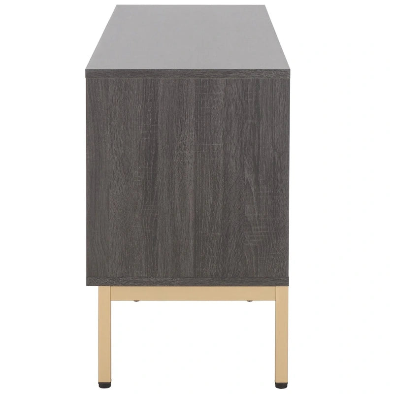 SAFAVIEH Alyse 2-Drawer 2-Shelf Entertainment Media Stand (Fits Up To 65 Flatscreen TV) - 60.4 In. x 15.6 In. x 24.8 In.