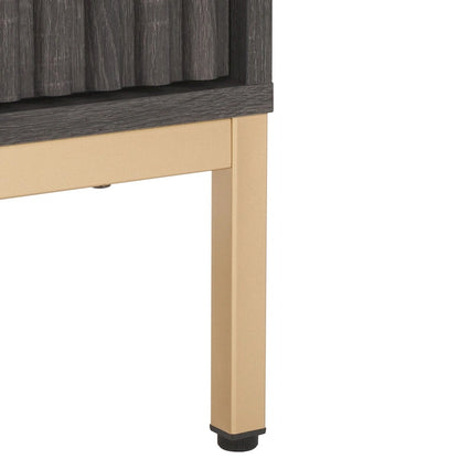 SAFAVIEH Alyse 2-Drawer 2-Shelf Entertainment Media Stand (Fits Up To 65 Flatscreen TV) - 60.4 In. x 15.6 In. x 24.8 In.