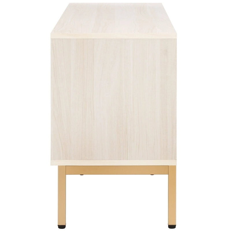 SAFAVIEH Alyse 2-Drawer 2-Shelf Entertainment Media Stand (Fits Up To 65 Flatscreen TV) - 60.4 In. x 15.6 In. x 24.8 In.