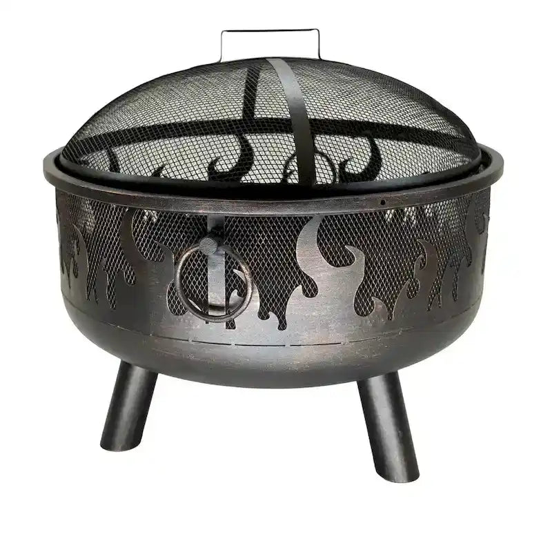 California King Bed with Plank Style Headboard and Round Tapered Legs,Brown