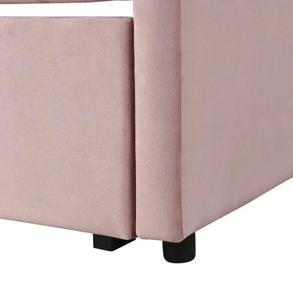 Twin Size Upholstered Daybed with Extendable Trundle