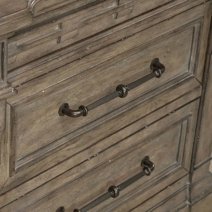 Town &amp; Country Dusty Taupe 3 Drawer Nightstand with Charging Station