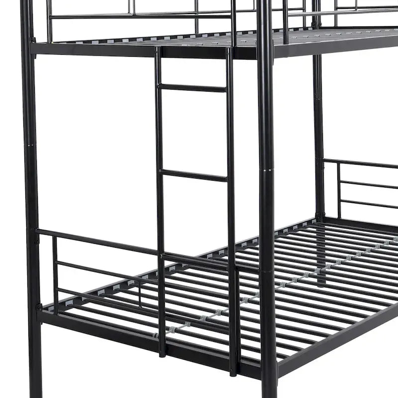 Twin Size Metal Bunk Bed with trundle,Twin Trundle Bed