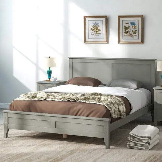 Modern Wood Full Platform Bed for bedroom