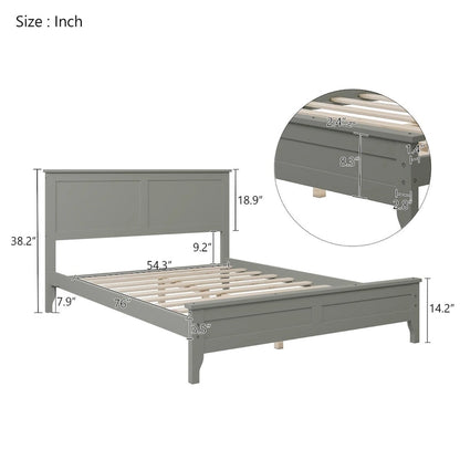 Modern Wood Full Platform Bed for bedroom