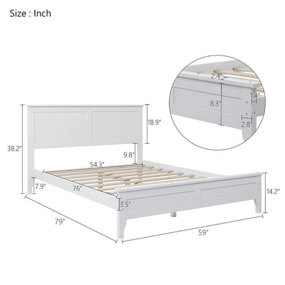 Modern Wood Full Platform Bed for bedroom