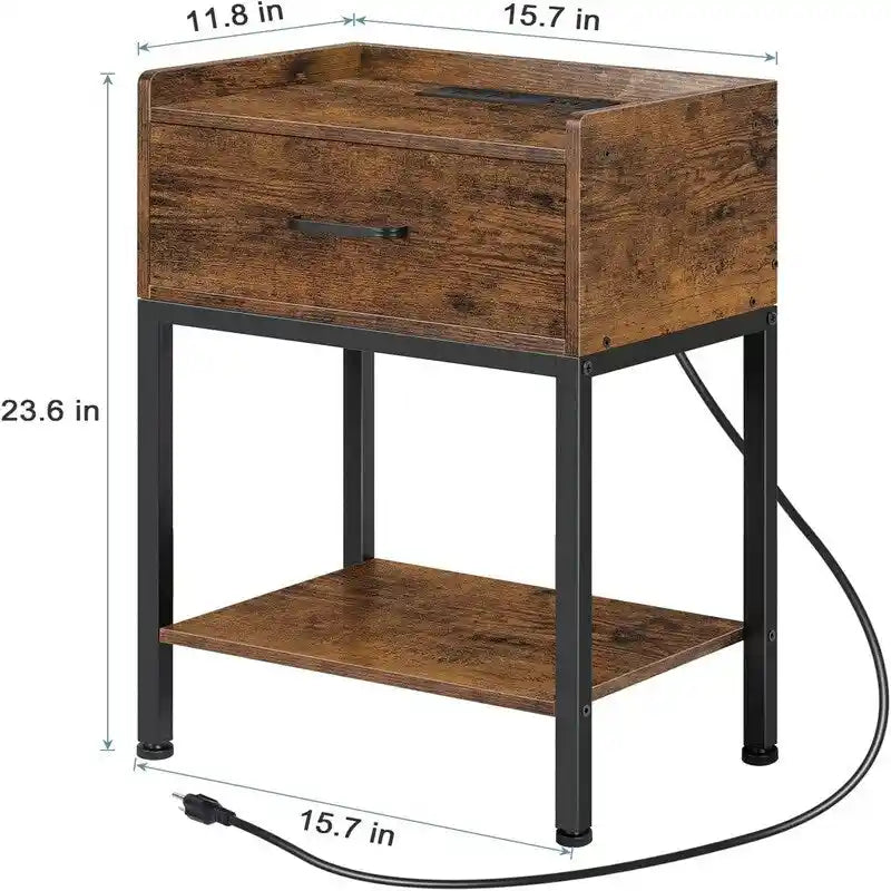 Nightstand with Charging Station