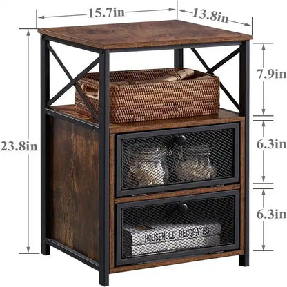 Modern Night Stand with Storage Space