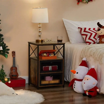 Modern Night Stand with Storage Space