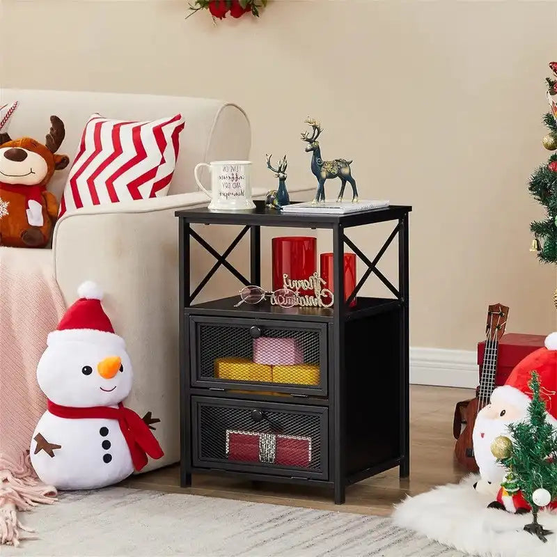 Modern Night Stand with Storage Space