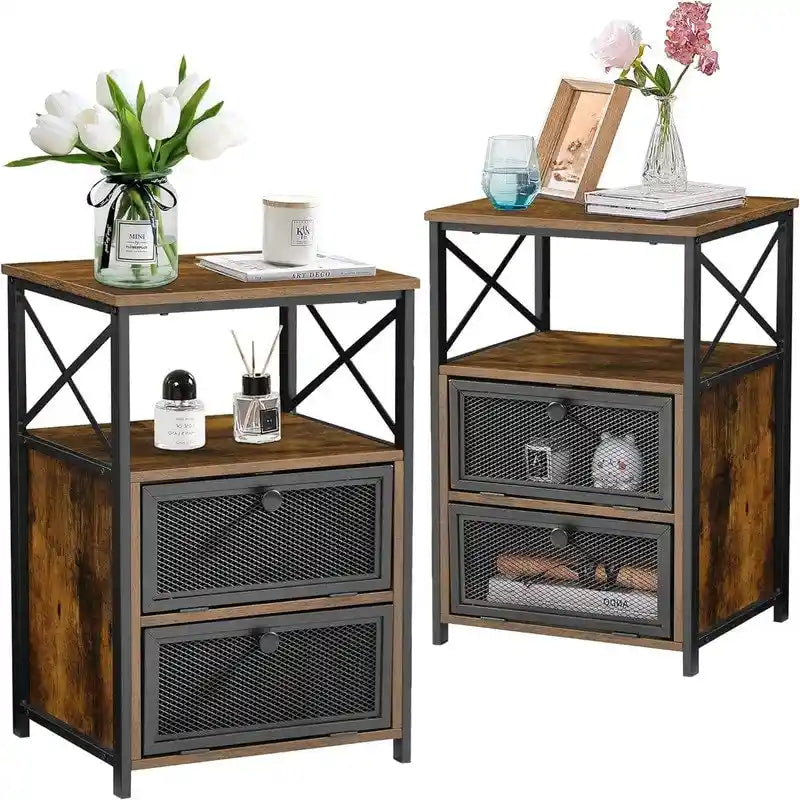 Modern Night Stand with Storage Space