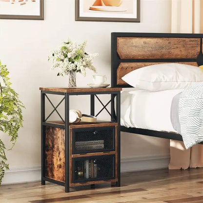 Modern Night Stand with Storage Space