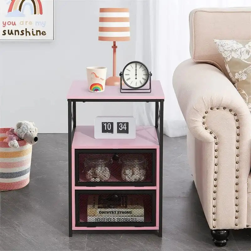 Modern Night Stand with Storage Space