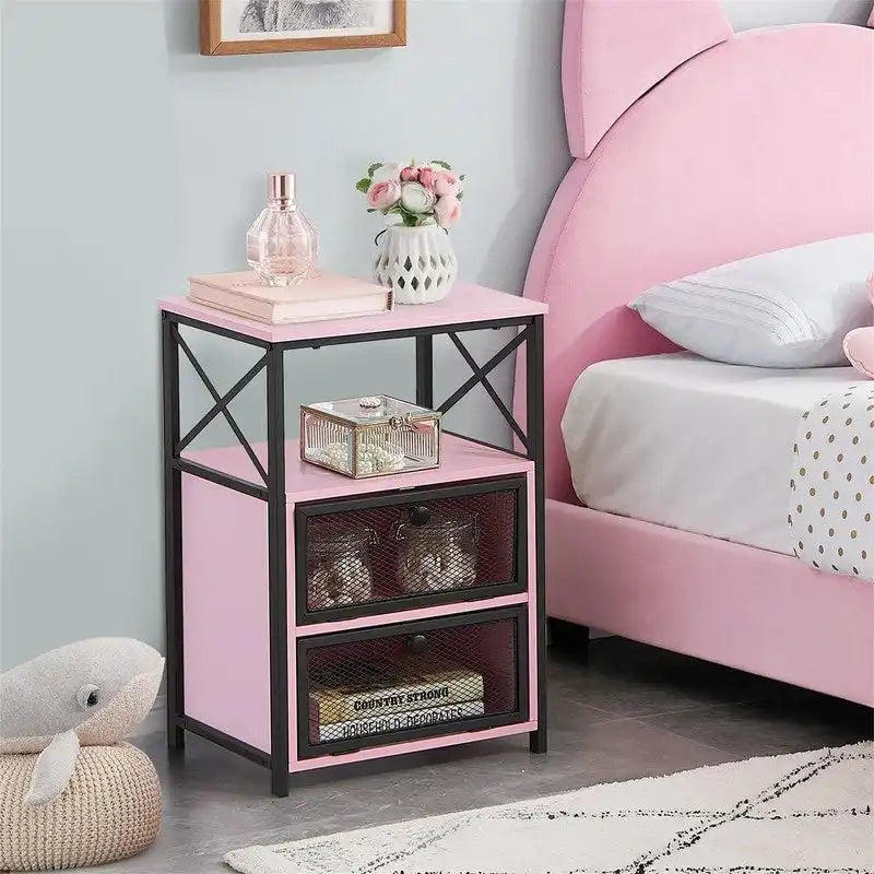 Modern Night Stand with Storage Space