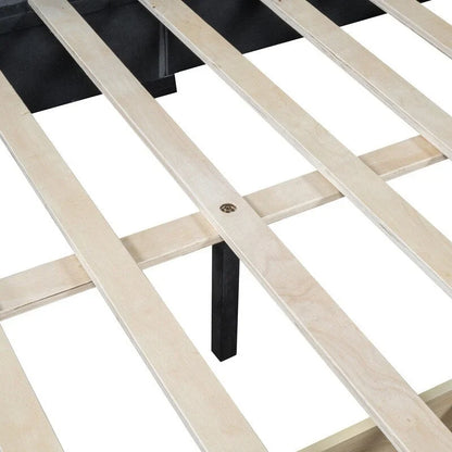 Full Size Linen Upholstered Daybed with 2 Storage Drawers, Sofa Bed