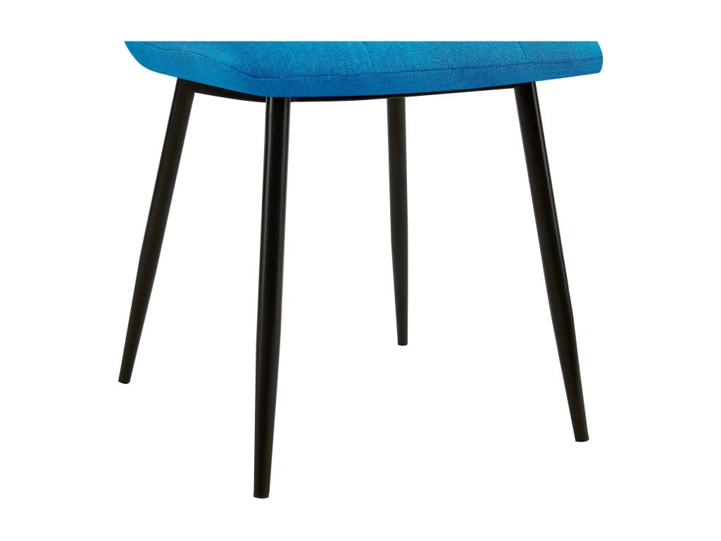 Set of 4 dining chairs - Fabric/Metal - Turquoise - Maisonpuretop 14875MXCE