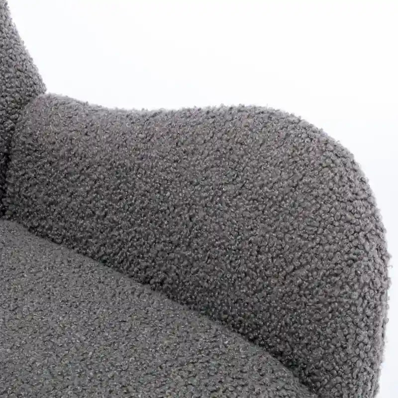 Fabric Padded Seat Rocking Chair With High Backrest And Armrests