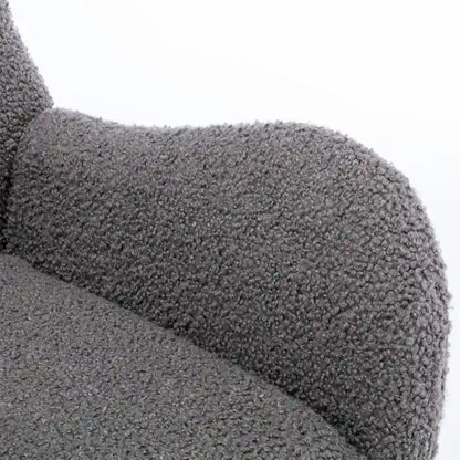 Fabric Padded Seat Rocking Chair With High Backrest And Armrests