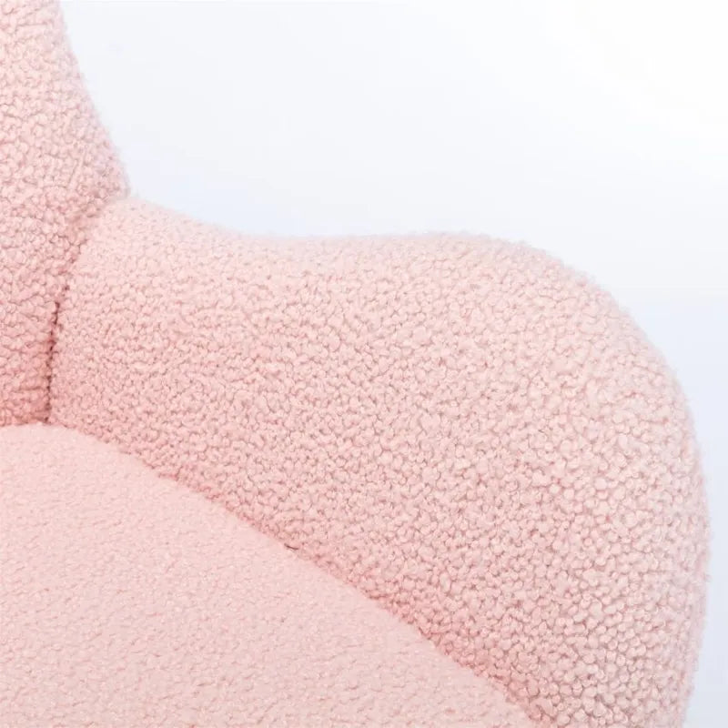 Fabric Padded Seat Rocking Chair With High Backrest And Armrests