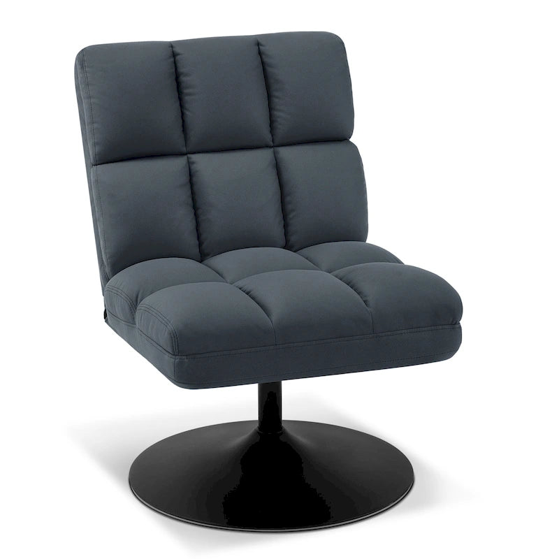 MCombo Swivel Accent Chairs, Modern Leisure Chairs for Living Room, Upholstered Armless Chair, Leathaire Fabric 4380