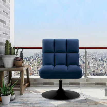 MCombo Swivel Accent Chairs, Modern Leisure Chairs for Living Room, Upholstered Armless Chair, Leathaire Fabric 4380