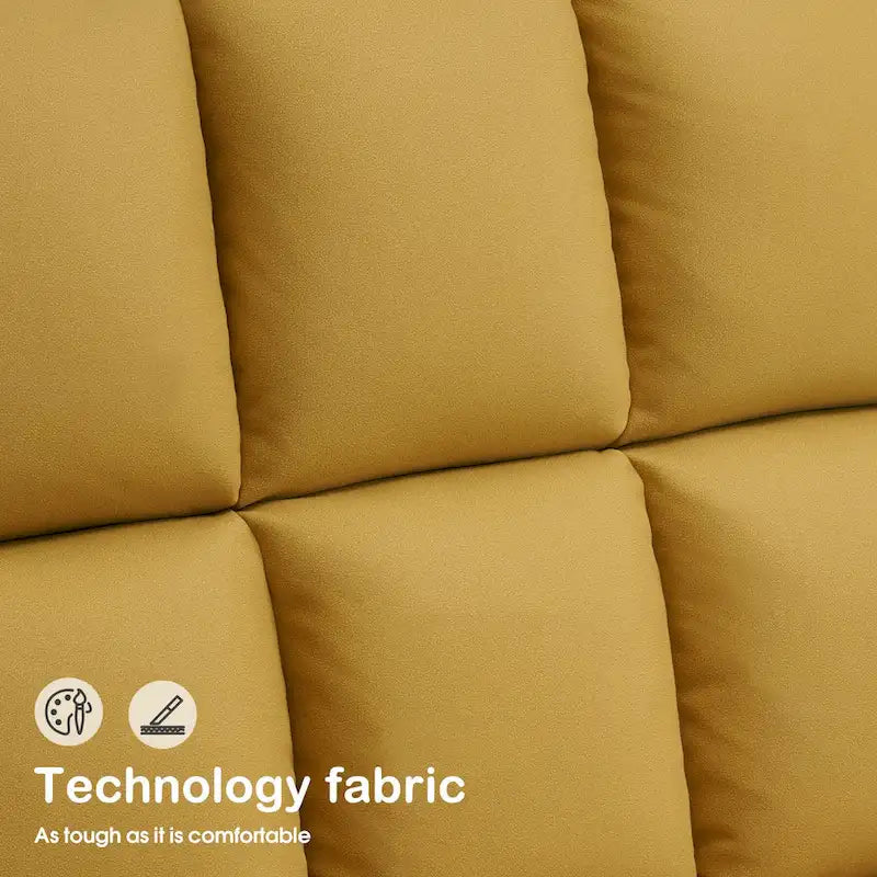 MCombo Swivel Accent Chairs, Modern Leisure Chairs for Living Room, Upholstered Armless Chair, Leathaire Fabric 4380