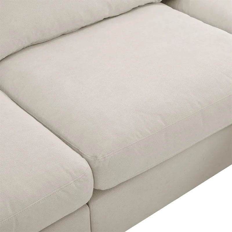 Merax Upholstery Convertible Sectional Sofa, L Shaped Couch with Reversible Chair