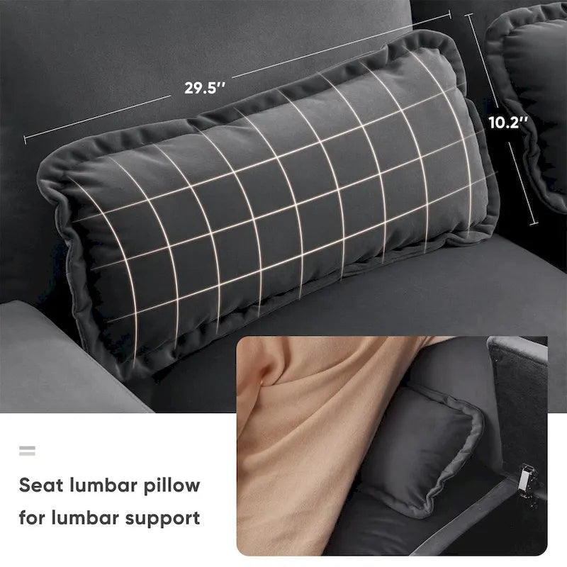 Sleeper Couch Set with Chaise