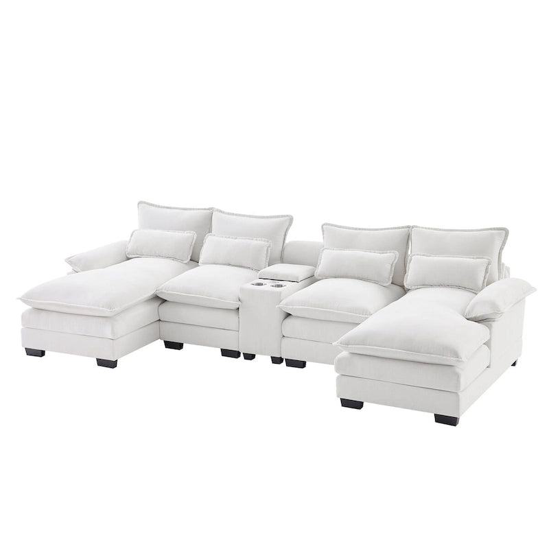 Sleeper Couch Set with Chaise