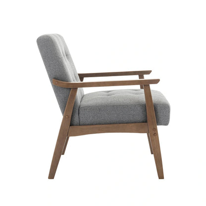 Porthos Home Galina Fabric Accent Chair with Rubberwood Legs