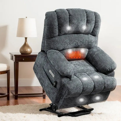 Chenille Large Electric Power Lift Massage &amp; Heat, USB Port,Pockets