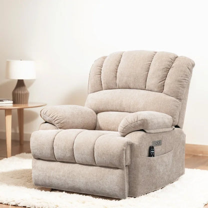 Chenille Large Electric Power Lift Massage &amp; Heat, USB Port,Pockets