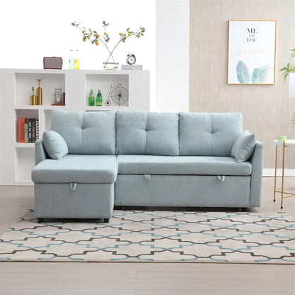 L-Shaped Modular Sectional Sofa with Reversible Chair and Storage