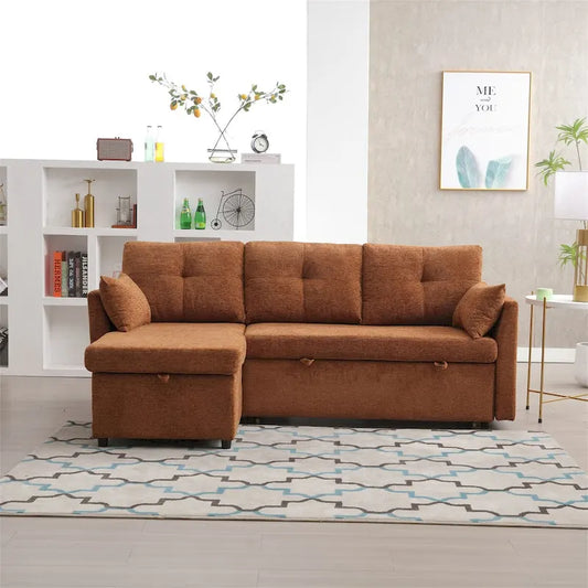 L-Shaped Modular Sectional Sofa with Reversible Chaise and Storage