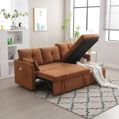 L-Shaped Modular Sectional Sofa with Reversible Chair and Storage