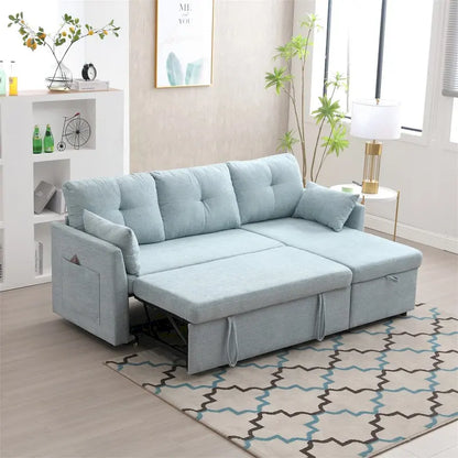 L-Shaped Modular Sectional Sofa with Reversible Chair and Storage