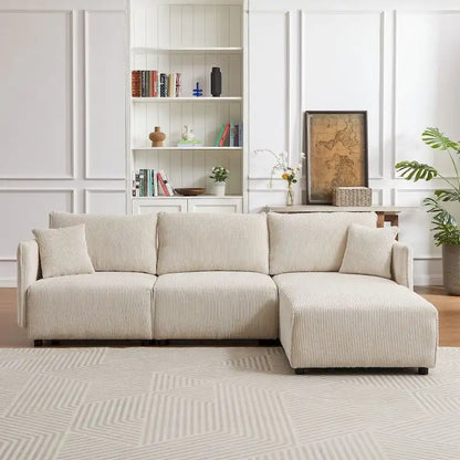 106 Multi-Module Combination Style Sofa, Modern Minimalist Corduroy Combination Sofa